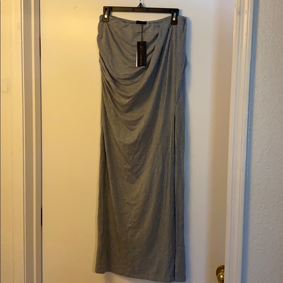 H by bordeaux Dresses & Skirts - H by Bordeaux Draped Wrap Skirt LT Heather Grey